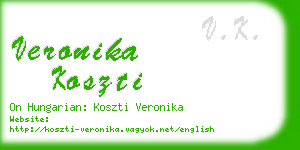 veronika koszti business card